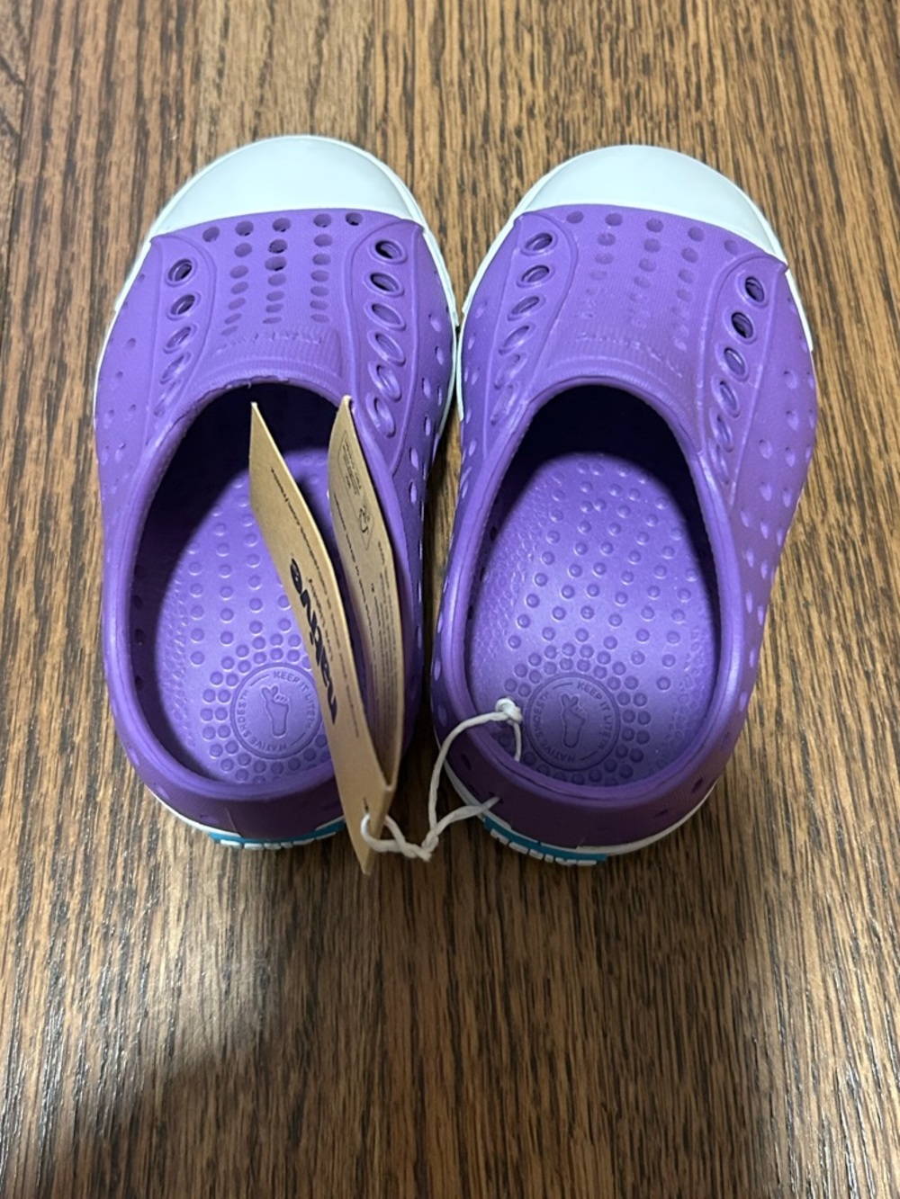 Native Jefferson Kids Shoes C4 Purple NWT Lightweight Slip-On - Picture 5 of 7